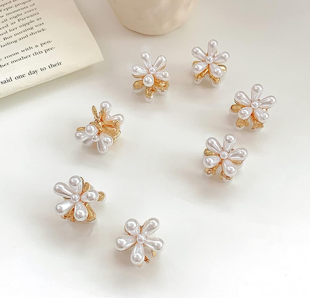 Mini Flower Hair Clips for Girls Women Small Flower Hair Claw Colorful Hair Barrettes Cute Hair Pins Sweet Hair Clamps Flower Hair Accessories...