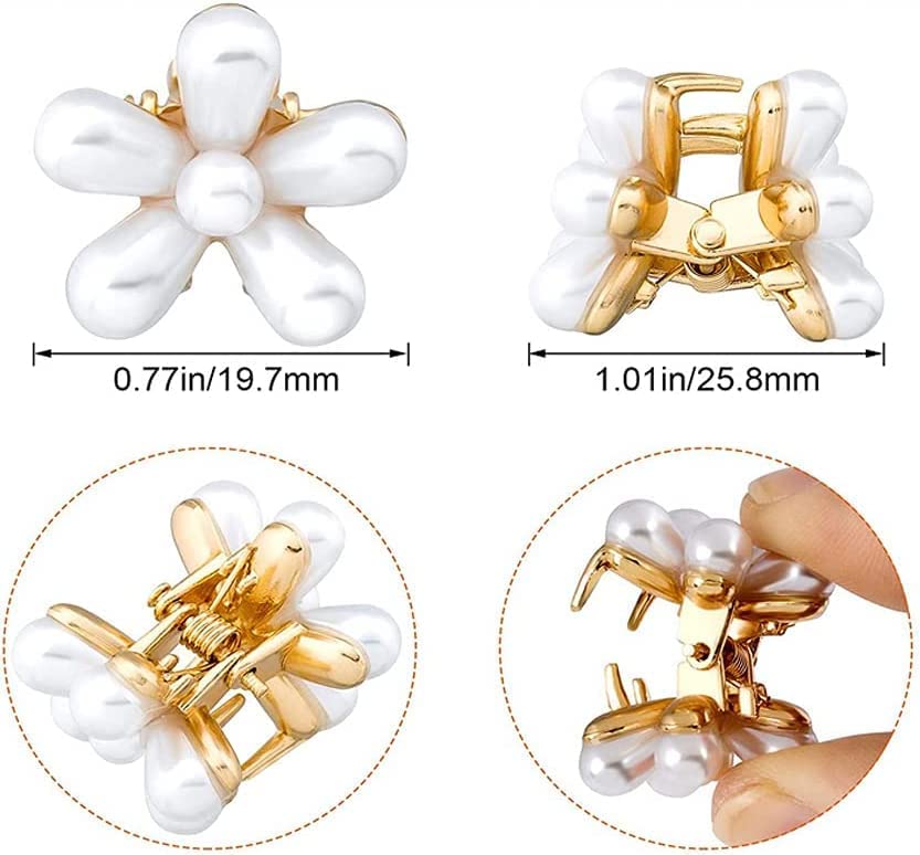 Mini Flower Hair Clips for Girls Women Small Flower Hair Claw Colorful Hair Barrettes Cute Hair Pins Sweet Hair Clamps Flower Hair Accessories...