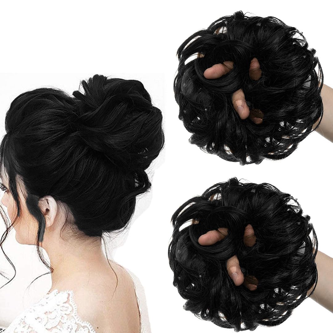 Bun Piece Hair Extension Color Black/Brown