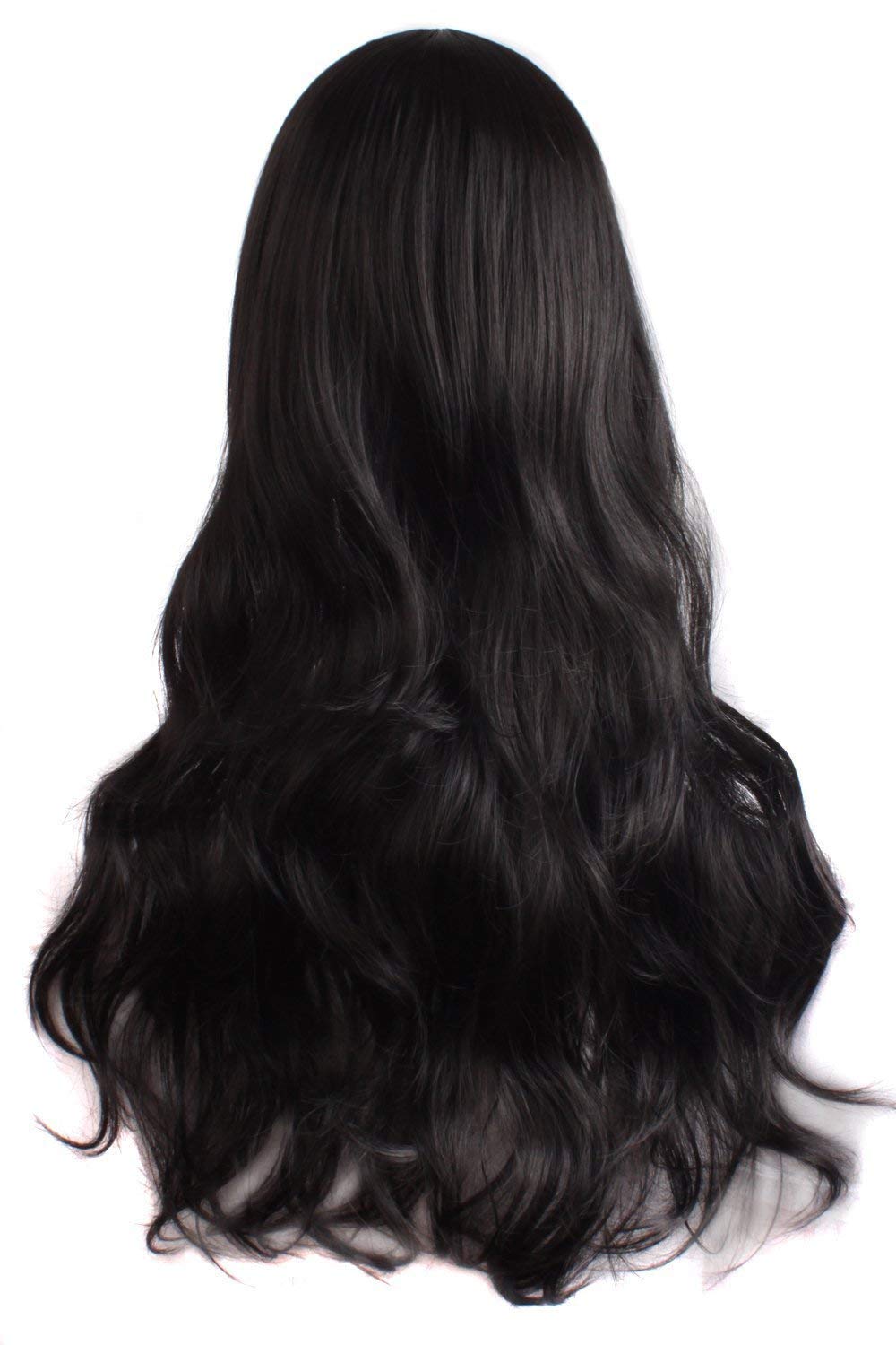 Full Head Long Wavy Hair Wigs for Women (Natural Black)