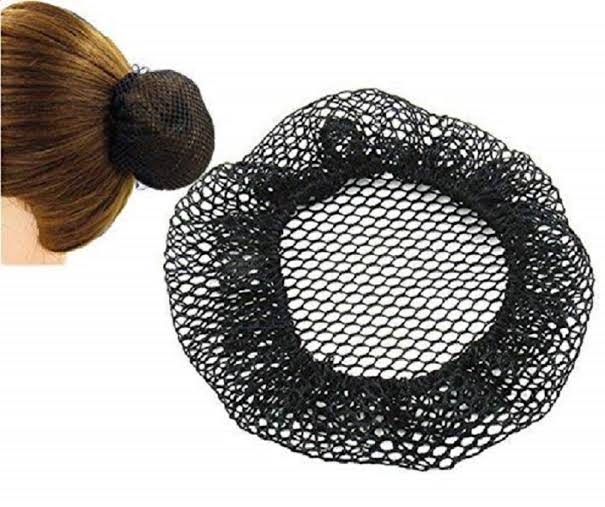 Elastic Edge Mesh Invisible official Hair Nets for Women Hair Bun Holder for Ballet Bun Fixing Juda Net, Large Size, Pack of 12 Pieces