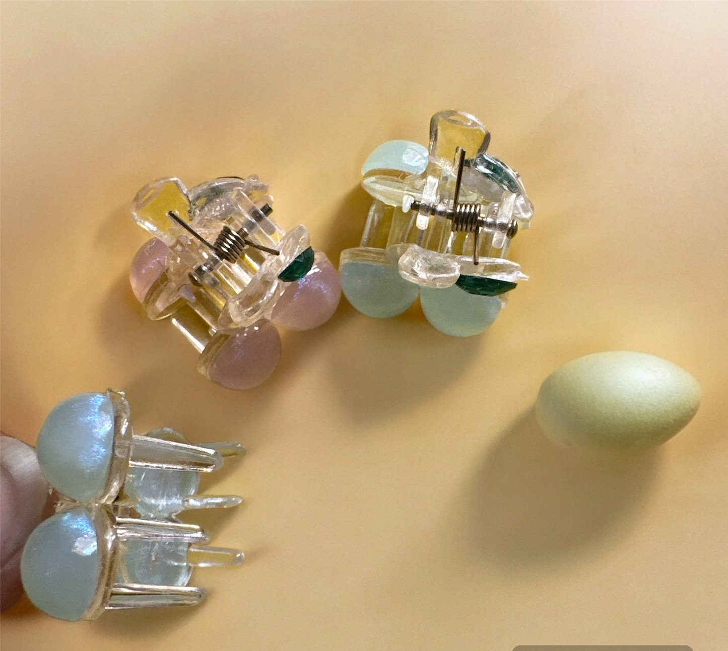 Korean Cherry Hair Claw Clips For Girls & Women  Hair Accessories 3 pcs