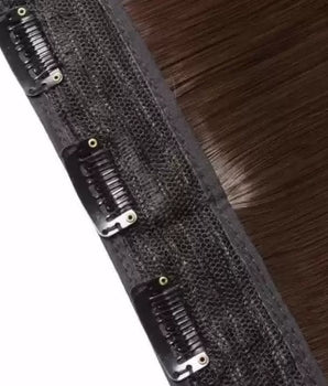 Golden Highlight Synthetic Fibre Clip In Extensions Hair Extension