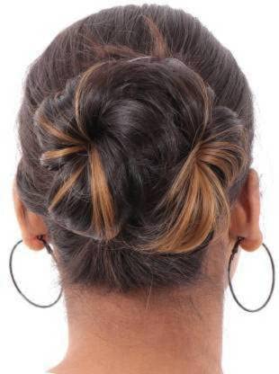 Clutcher Hair Juda Bun - Gold Highlight