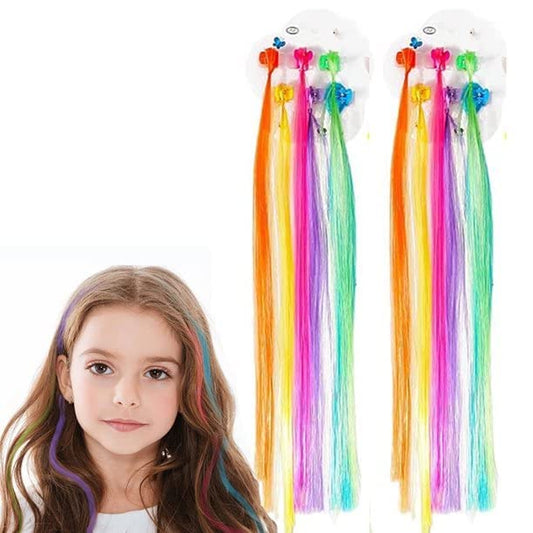 Multi Color Hair Streaks for Children 12 pcs