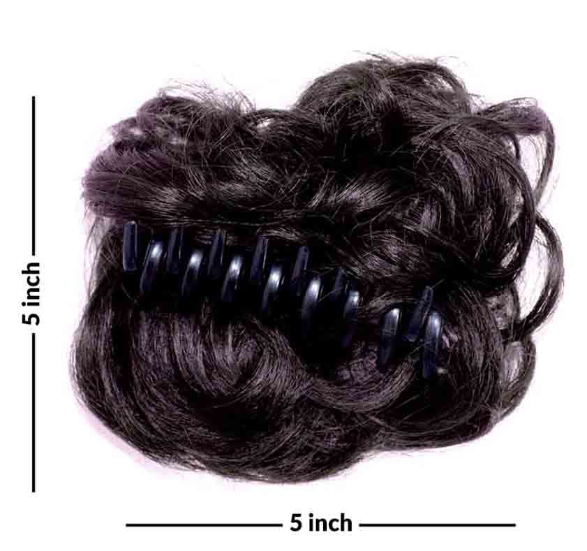 Synthetic Hair Extension Clutcher Juda Hair Bun For Women And Girls Artificial Juda Look Like Natural Hair Bun Dark Brown Pack of 1