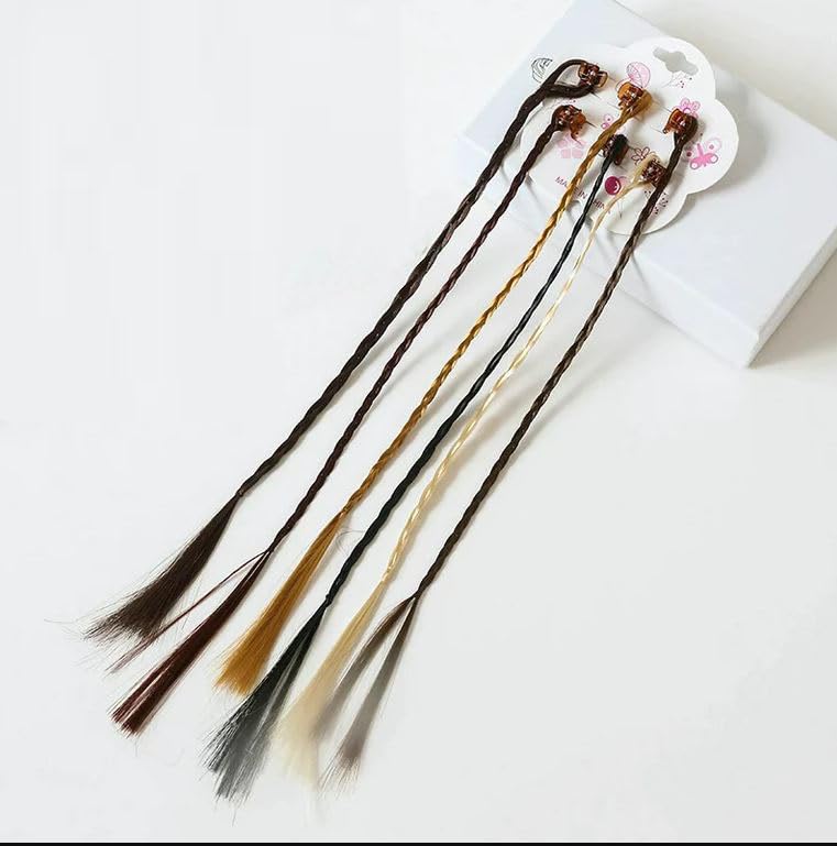 Multi color hair extension for baby kids & Girls 12 Pcs
