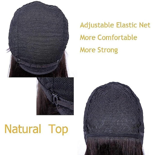 Full Head Long Wavy Hair Wigs for Women (Natural Black)