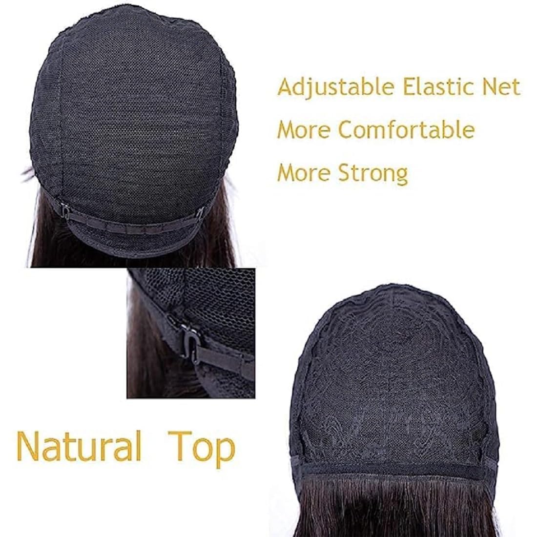Full Head Long Wavy Hair Wigs for Women (Natural Black)