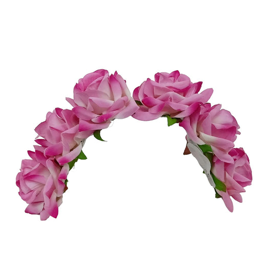 Pink Floral Hair Bun Accessories