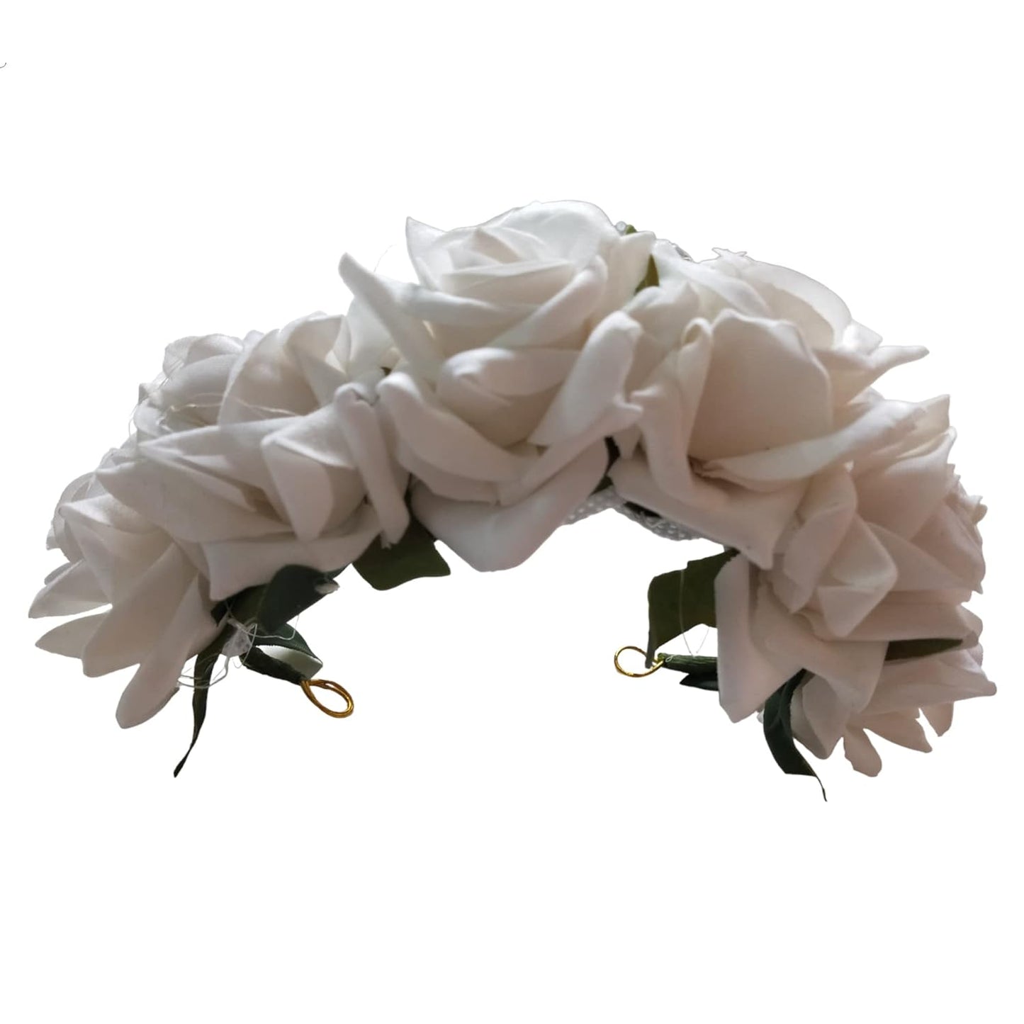White Floral Hair Bun Accessories