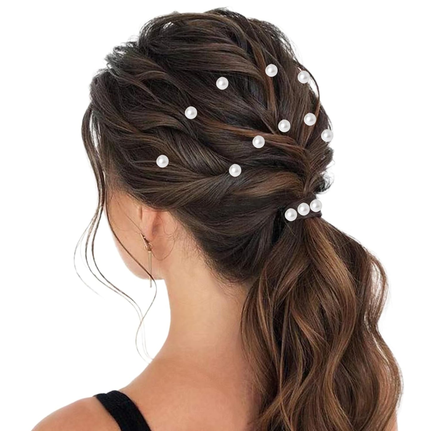 (12pcs) Pearl Hair Accessories for Women & Girls - Stylish Decoration Pearls Hair Clip U Pins for Bride Hairstyle - For Wedding/Parties