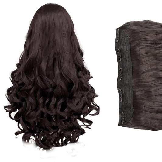 Hair Extensions for Women (Premium)- 5 Clips Attached Curly/Wavy Artificial Hair Clip On Extension