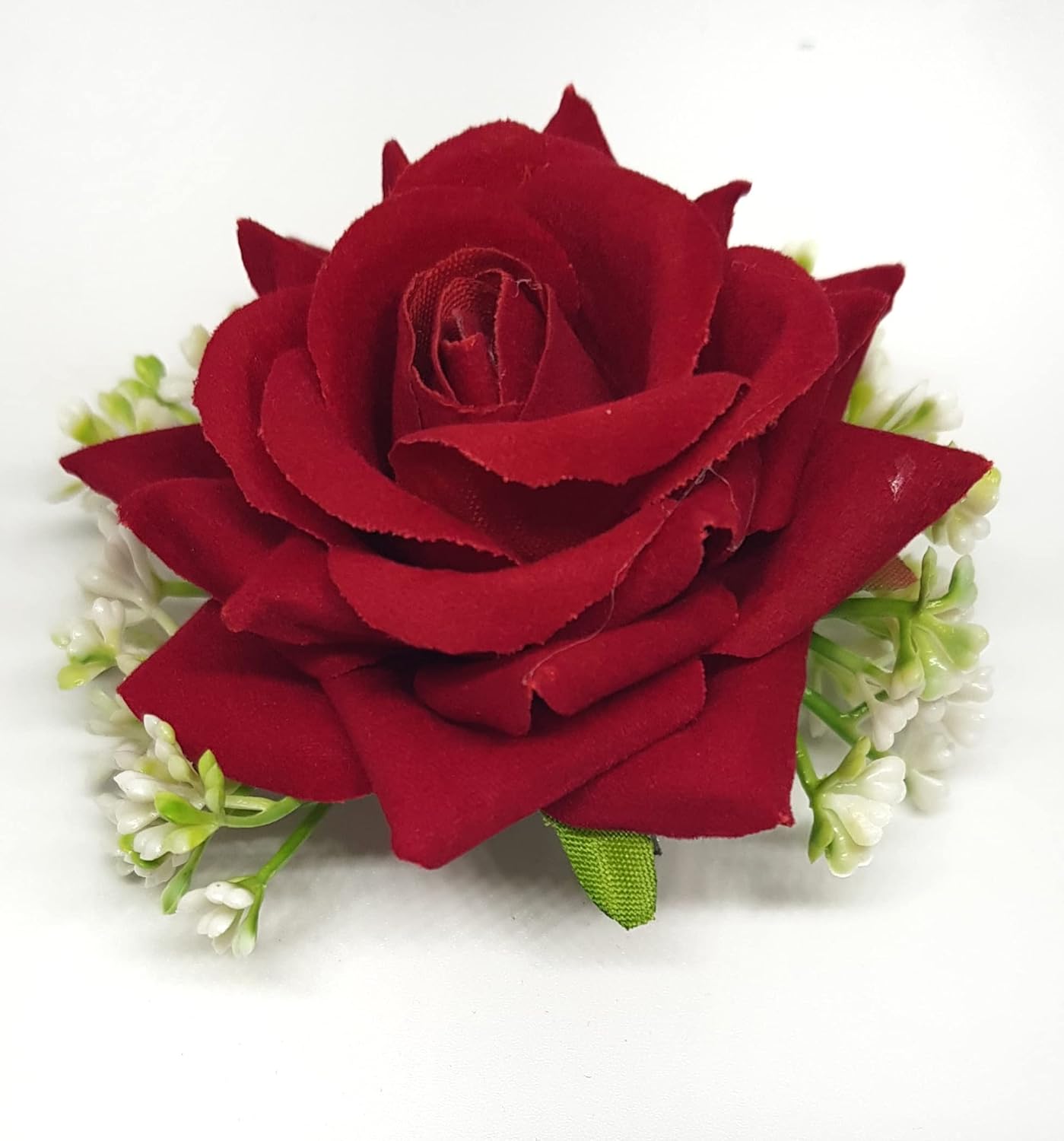 Artificial Rose Flowers With Grass Hair Clips/Pins For Women's and Girls Hair Accessories,set of 4 pcs