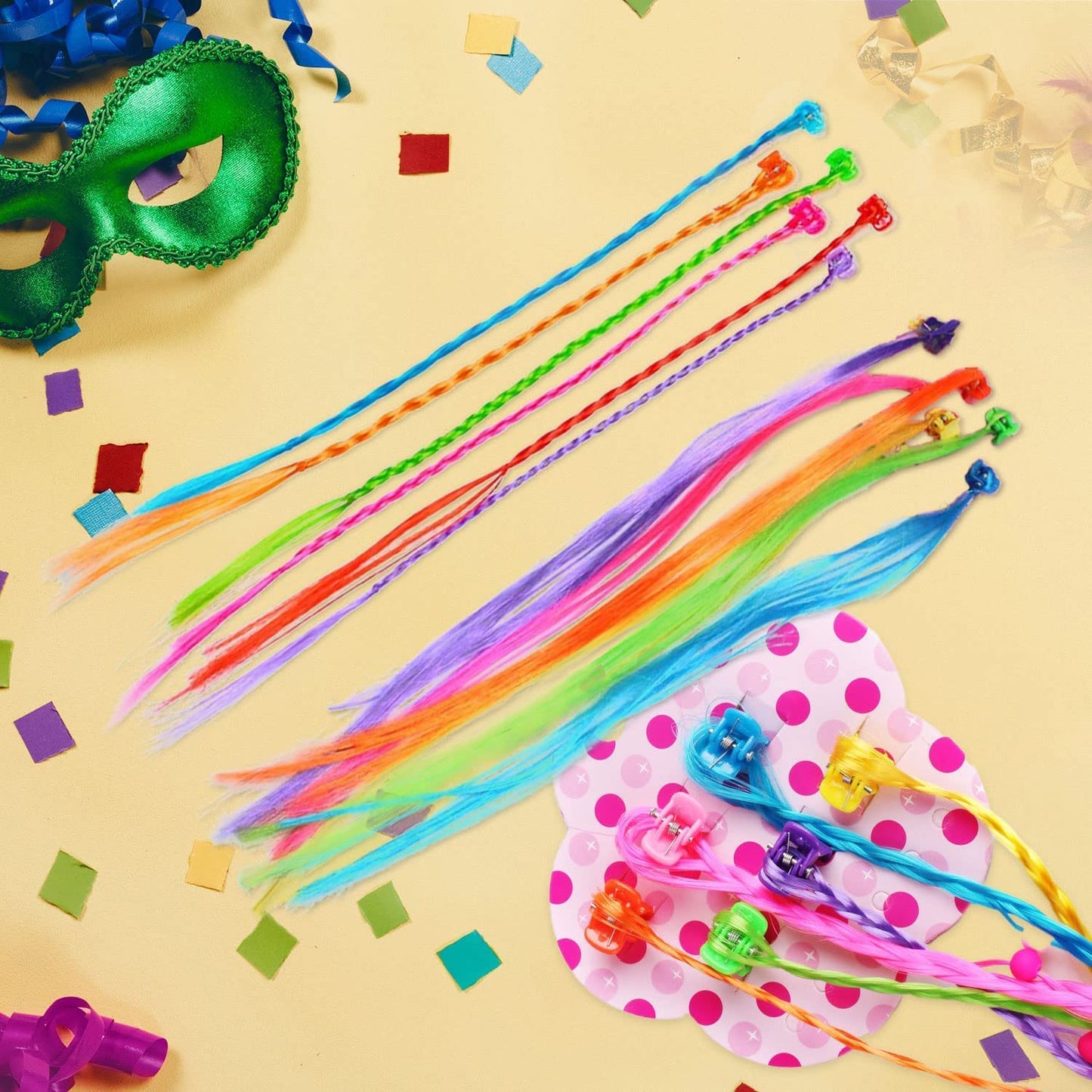 Multi Color Hair Streaks for Children 24 pcs