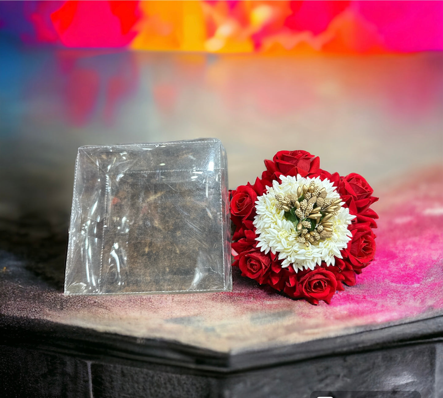Artificial Rose Flower Juda Bun Handmade Floral Bun Decoration Wedding Bridal Traditional Accessories For Women & Girls
