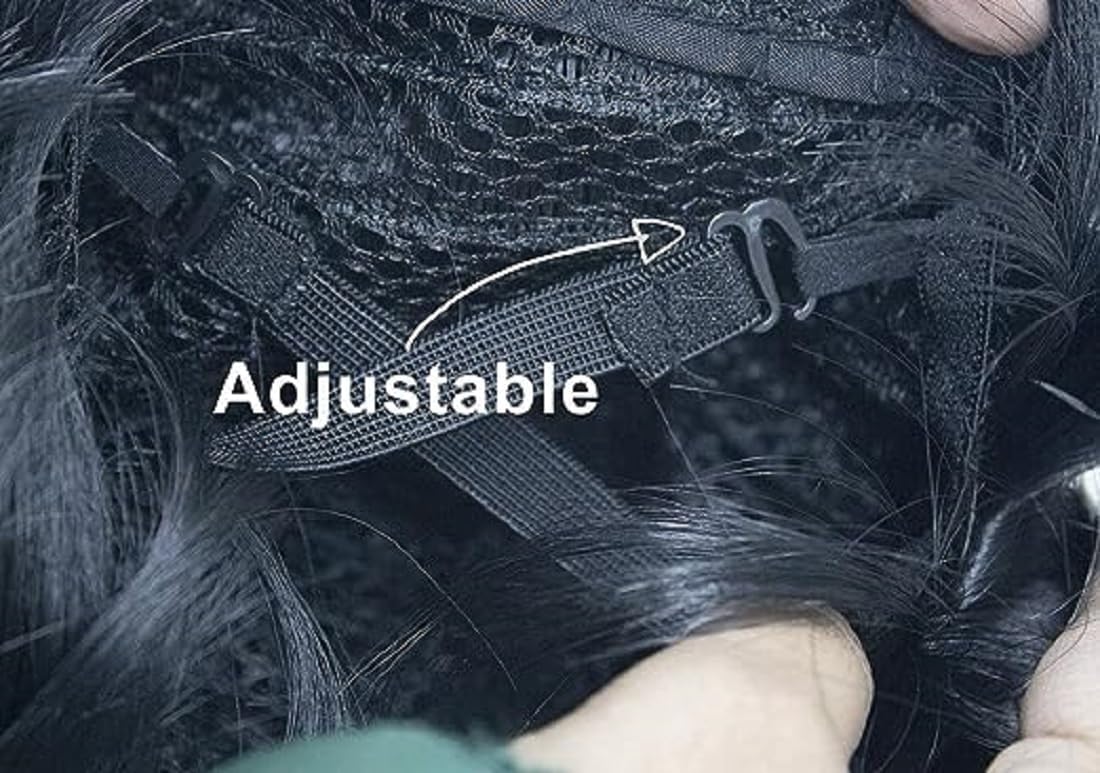 Full Head Long Wavy Hair Wigs for Women (Natural Black)