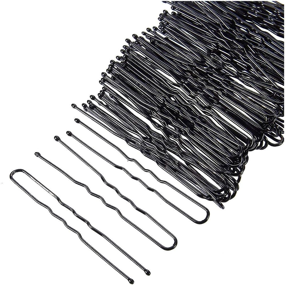 U Hair Pins for Women & Girls | Juda Pins (Pack Of 100) | Stylish U-Shaped Hairpins for Hairstyling | Hair Styling Accessories Clips (Black)