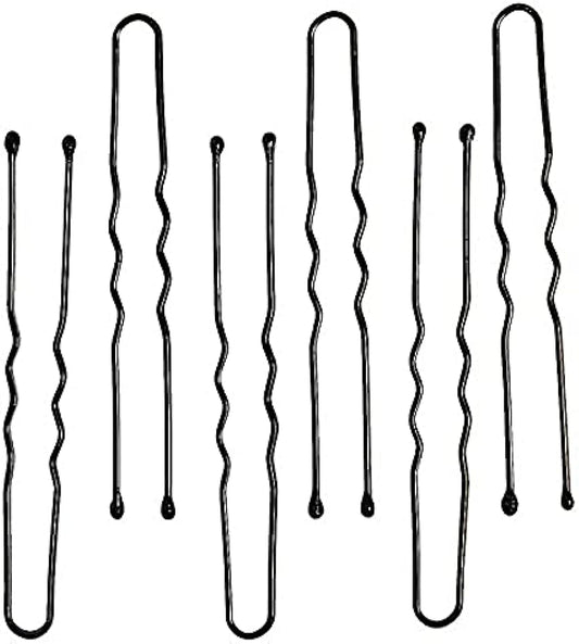 U Hair Pins for Women & Girls | Juda Pins (Pack Of 100) | Stylish U-Shaped Hairpins for Hairstyling | Hair Styling Accessories Clips (Black)