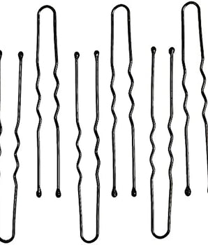 U Hair Pins for Women & Girls | Juda Pins (Pack Of 100) | Stylish U-Shaped Hairpins for Hairstyling | Hair Styling Accessories Clips (Black)