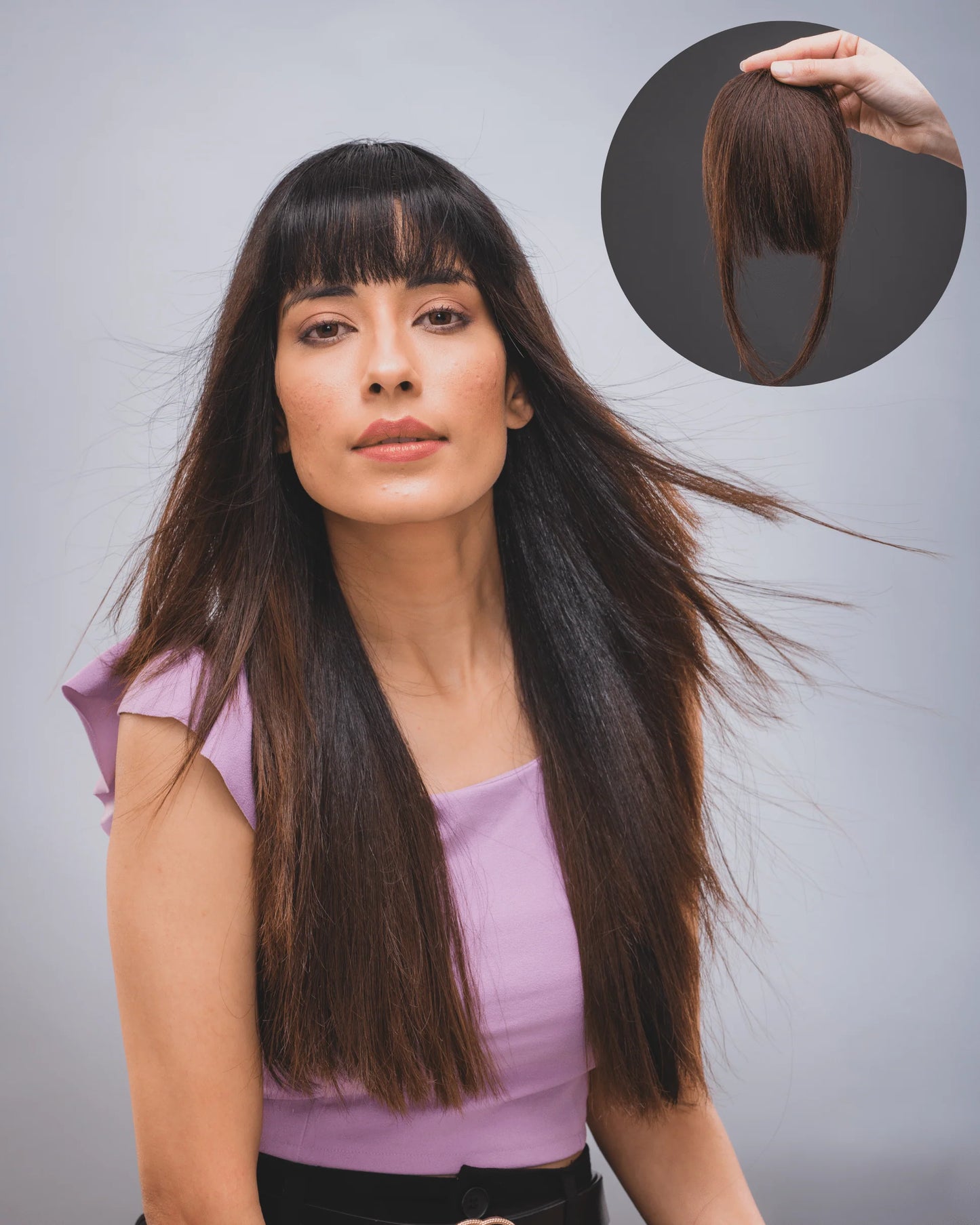 Hair Bang Extension with Temple