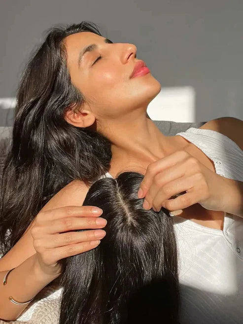 Clip-in Scalp Topper Black & Brown