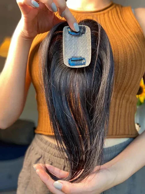 Clip-in Scalp Topper Black & Brown