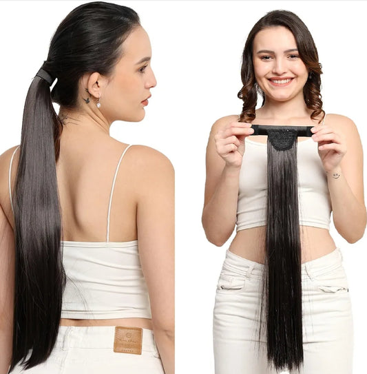 Tie-Up Ponytail Extensions Brown/Brown