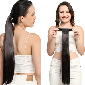 Tie-Up Ponytail Extensions Brown/Brown