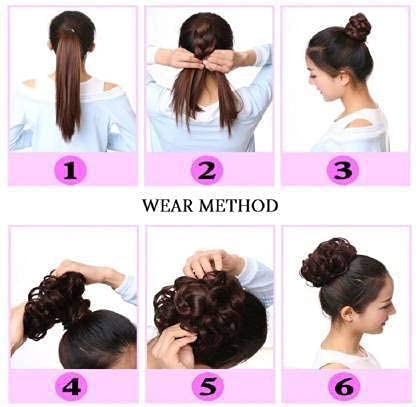 Bun Piece Hair Extension Color Black/Brown