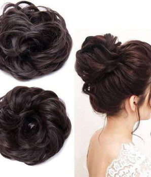 Bun Piece Hair Extension Color Black/Brown