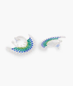 Blue & Green Peacock earing