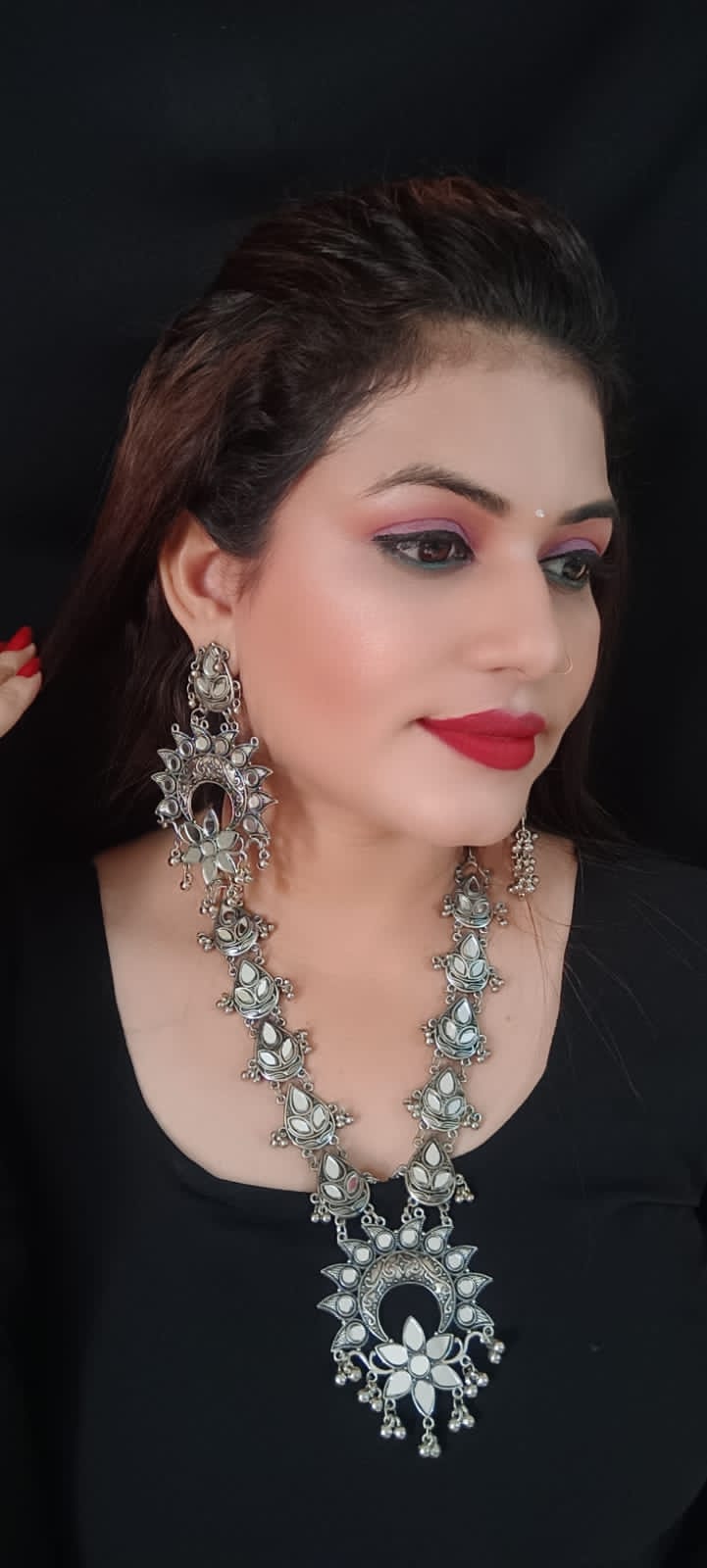 Adorable Pearl Choker Necklace Set