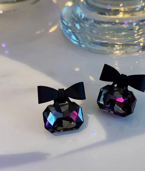 Beautiful black crystal earrings