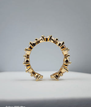 Abstract Shaped Golde Ringn Open -